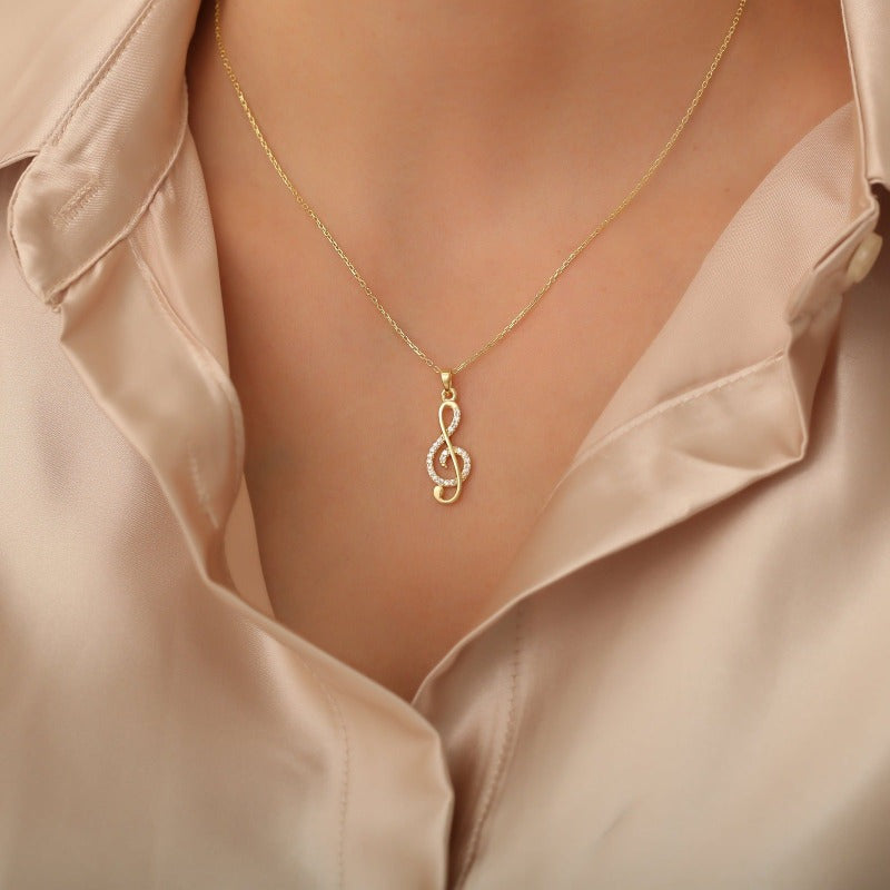 Treble Clef Halskette Halskette
