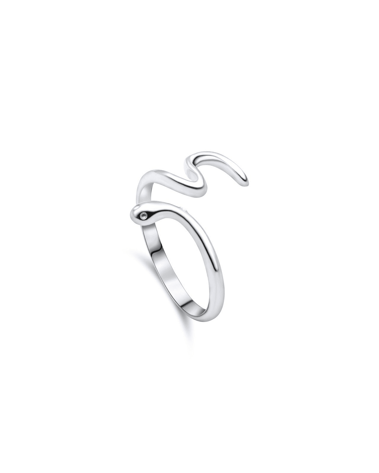 Twisted Serpent Silver Ring